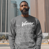 I AM HIM — Warrior Definition | White Ink | Long Sleeve Tee | Definitions of HIM Collection