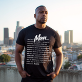 I AM HIM — Man Definition | White Ink | T-Shirt | Definitions of HIM Collection