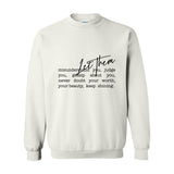 Let Them Crewneck – Soft Strength. Quiet Confidence.