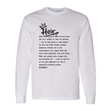 I AM HIM — Heir Definition | Black Ink | Long Sleeve Tee | Legacy Collection