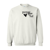 PowHerFul x She Overcame - Women's Crewneck Sweatshirt - Black