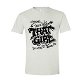 That Girl — Black Graffiti Graphic Tee | Around the Way Girl Collection