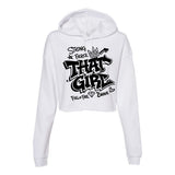 That Girl — Black Graffiti Cropped Hoodie | Around the Way Girl Collection