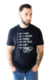 'I AM A MAN' - Casual Men's Tee - Black / Navy - I AM HER Apparel