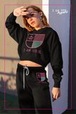 I AM HER Shield Cropped Fleece Hoodie - Pink - I AM HER Apparel