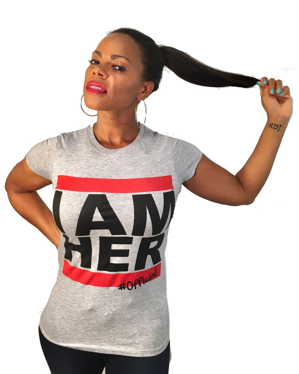 I AM HER - Tees for Women - Gray - I AM HER Apparel