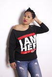 I AM HER Women's Wideneck Top - Black - I AM HER Apparel
