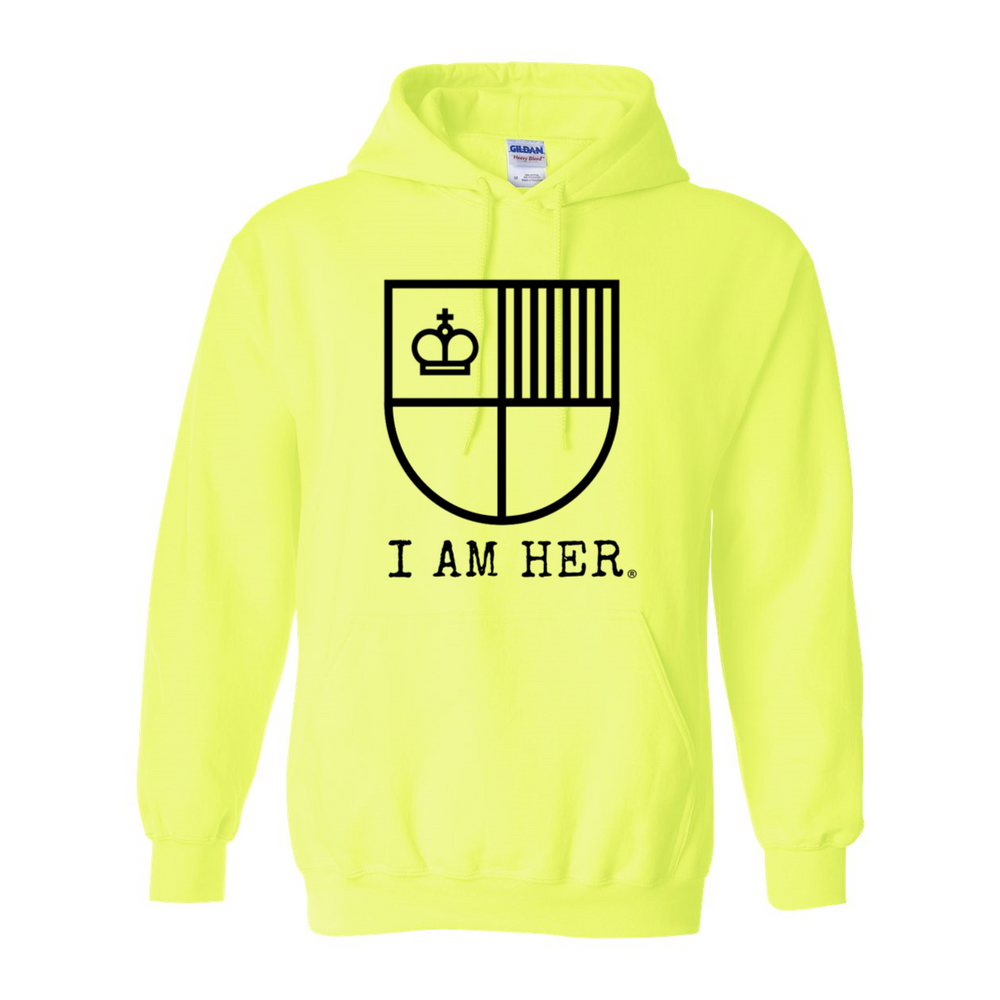 I AM HER Women's Hooded Sweatshirt - Neon - I AM HER Apparel