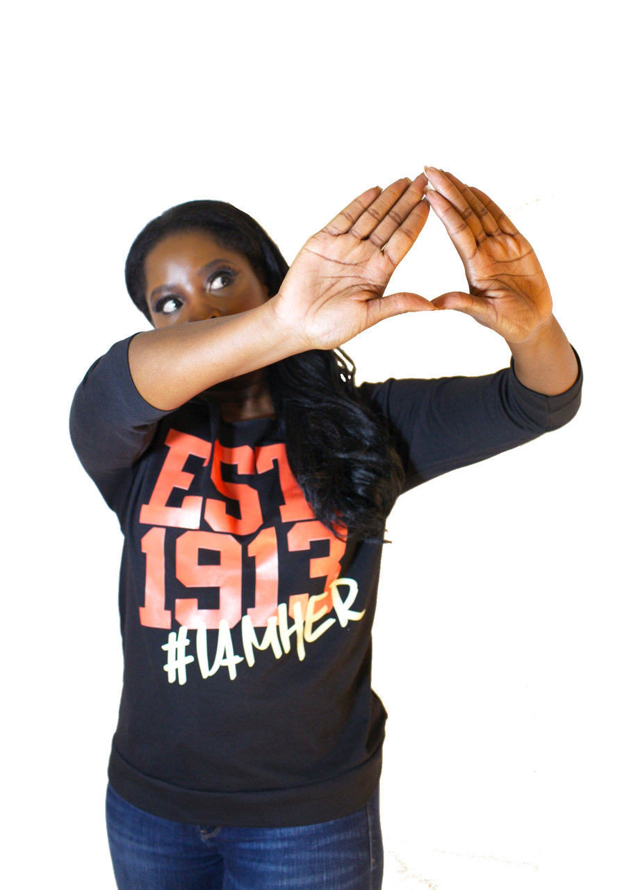 Delta Sigma Theta Inspired - EST. 1913 Women's Wideneck Top - I AM HER Apparel