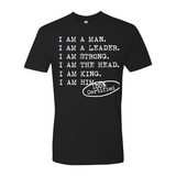 'I AM A MAN' - Casual Men's Tee - Black / Navy - I AM HER Apparel