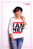I AM HER Women's Wideneck Top - White - I AM HER Apparel