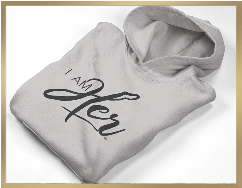 I AM HER Signature Cropped Fleece Hoodie - Gray - I AM HER Apparel