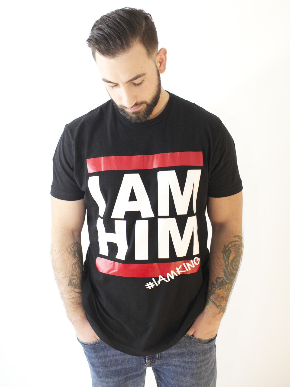 I AM HIM X I AM KING – Casual T Shirts for Men - I AM HER Apparel