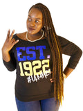 Sigma Gamma Rho Inspired - EST. 1922 Women's Wideneck Top - I AM HER Apparel
