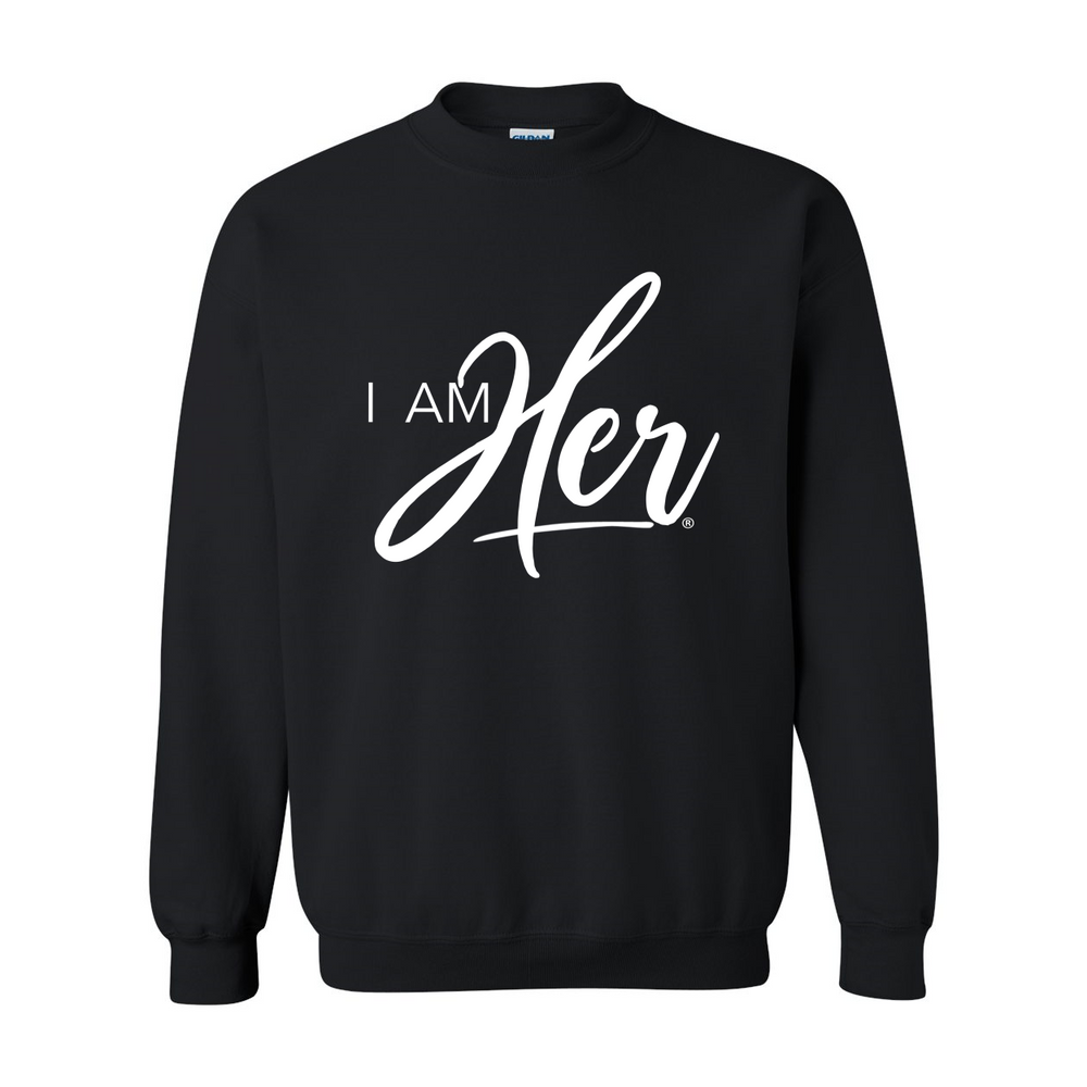 I AM HER Signature Women's Crewneck Sweater - Black - I AM HER Apparel