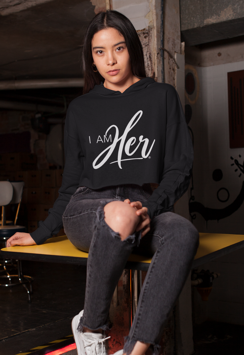 I AM HER Signature Cropped Fleece Hoodie - I AM HER Apparel