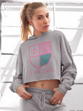 I AM HER Shield Cropped Fleece Hoodie - Pink - I AM HER Apparel