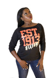 Delta Sigma Theta Inspired - EST. 1913 Women's Wideneck Top - I AM HER Apparel