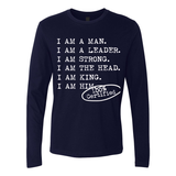 I AM A MAN Men's Longsleeve - Blk / Nvy - I AM HER Apparel