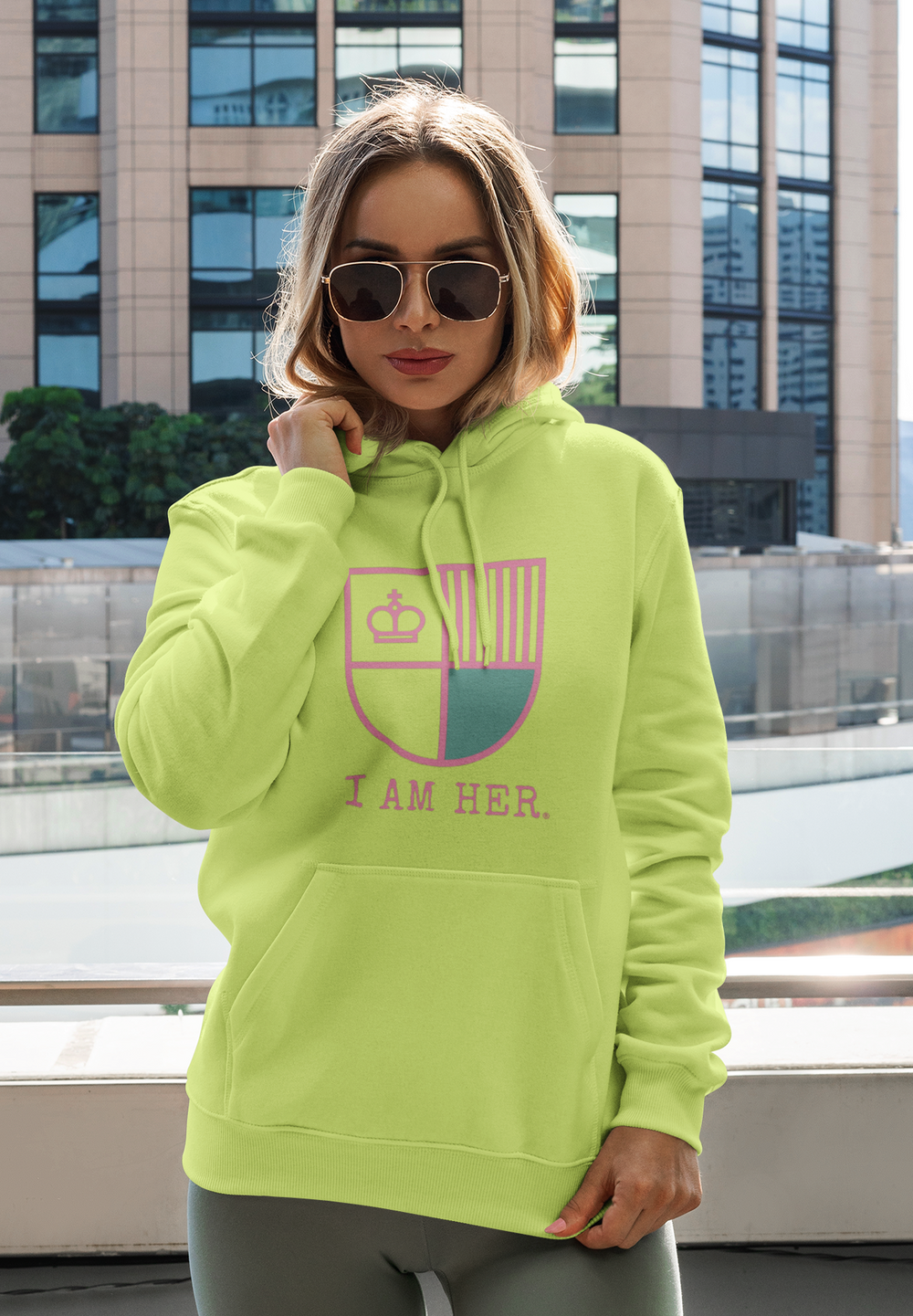 I AM HER Shield Women's Hooded Sweatshirt - I AM HER Apparel