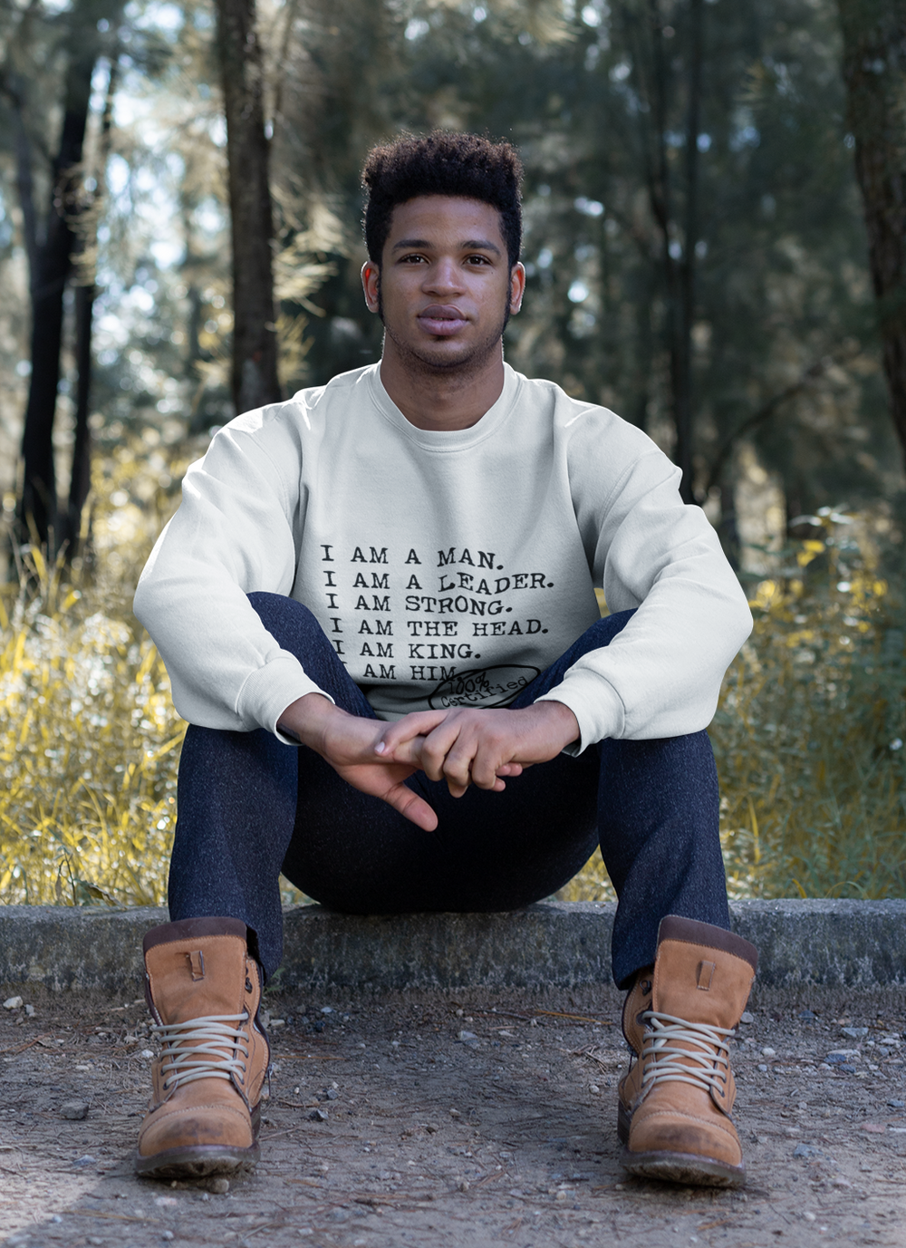 I AM A MAN Casual Mens Crewneck Sweatshirt - I AM HER Apparel