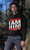 I AM HIM X I AM KING Casual Mens Crewneck Sweatshirt - Black - I AM HER Apparel