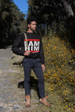 I AM HIM X I AM KING Casual Mens Crewneck Sweatshirt - Black - I AM HER Apparel