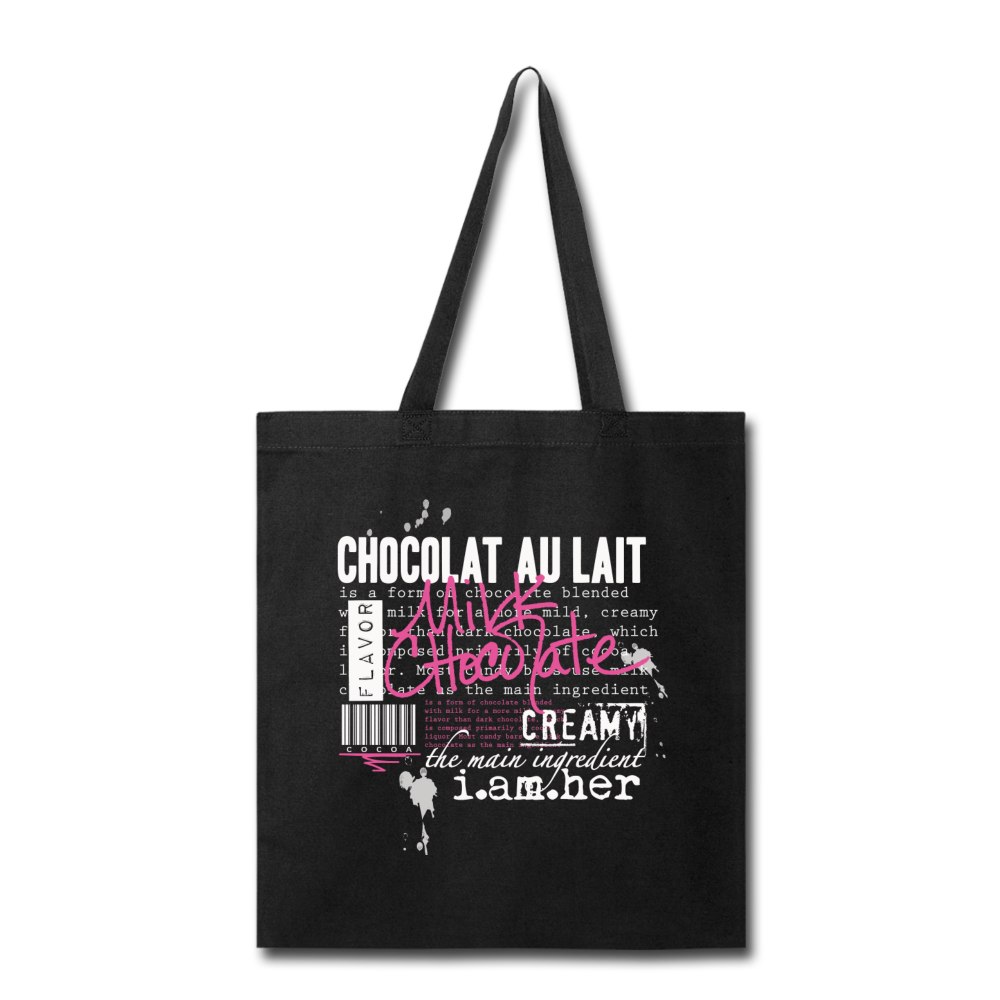 Milk Chocolate - Canvas Tote Bag - I AM HER Apparel