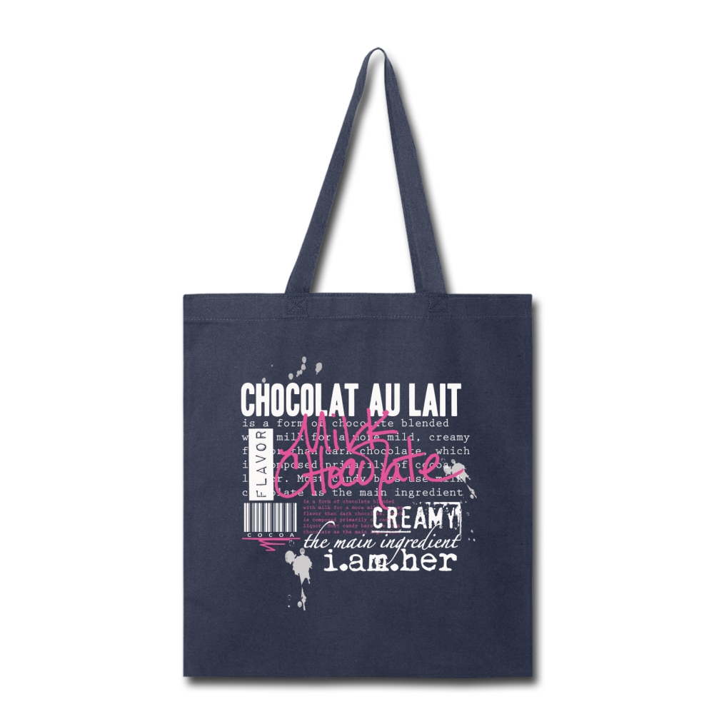 Milk Chocolate - Canvas Tote Bag - I AM HER Apparel