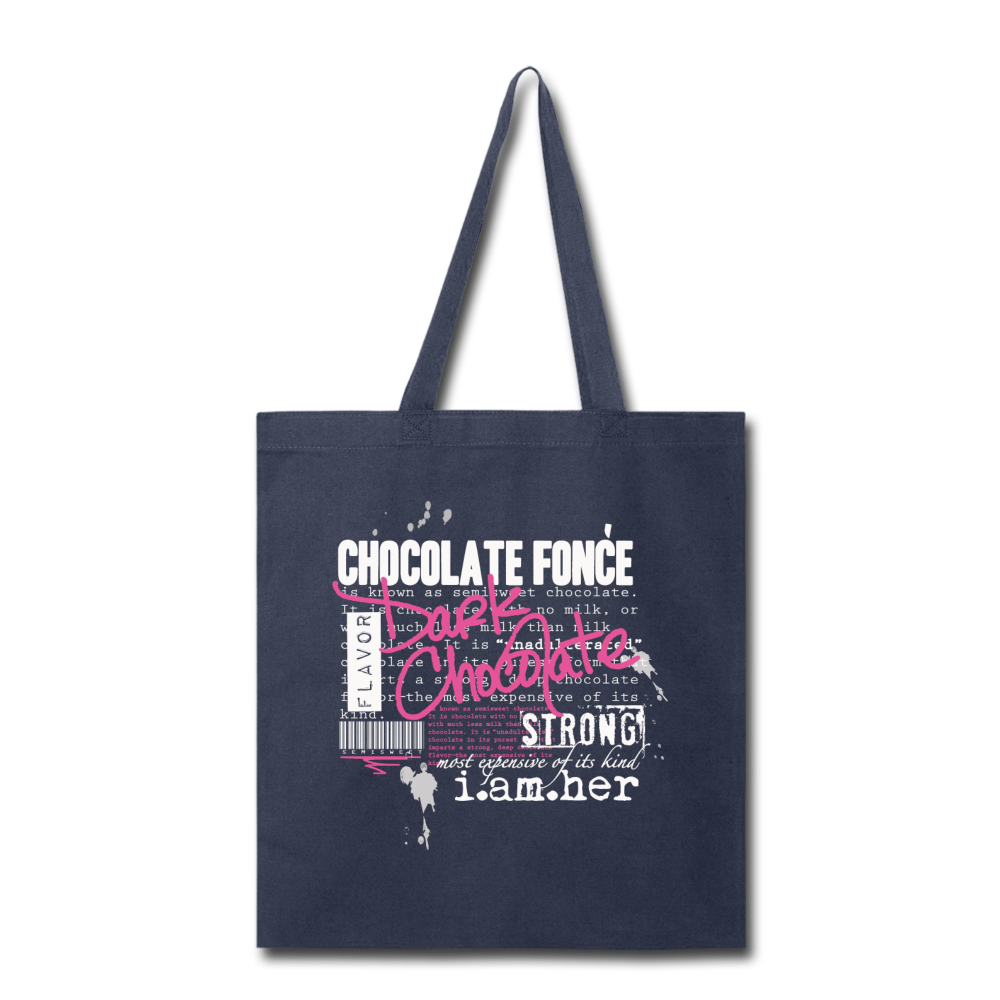 Dark Chocolate - Canvas Tote Bag - I AM HER Apparel