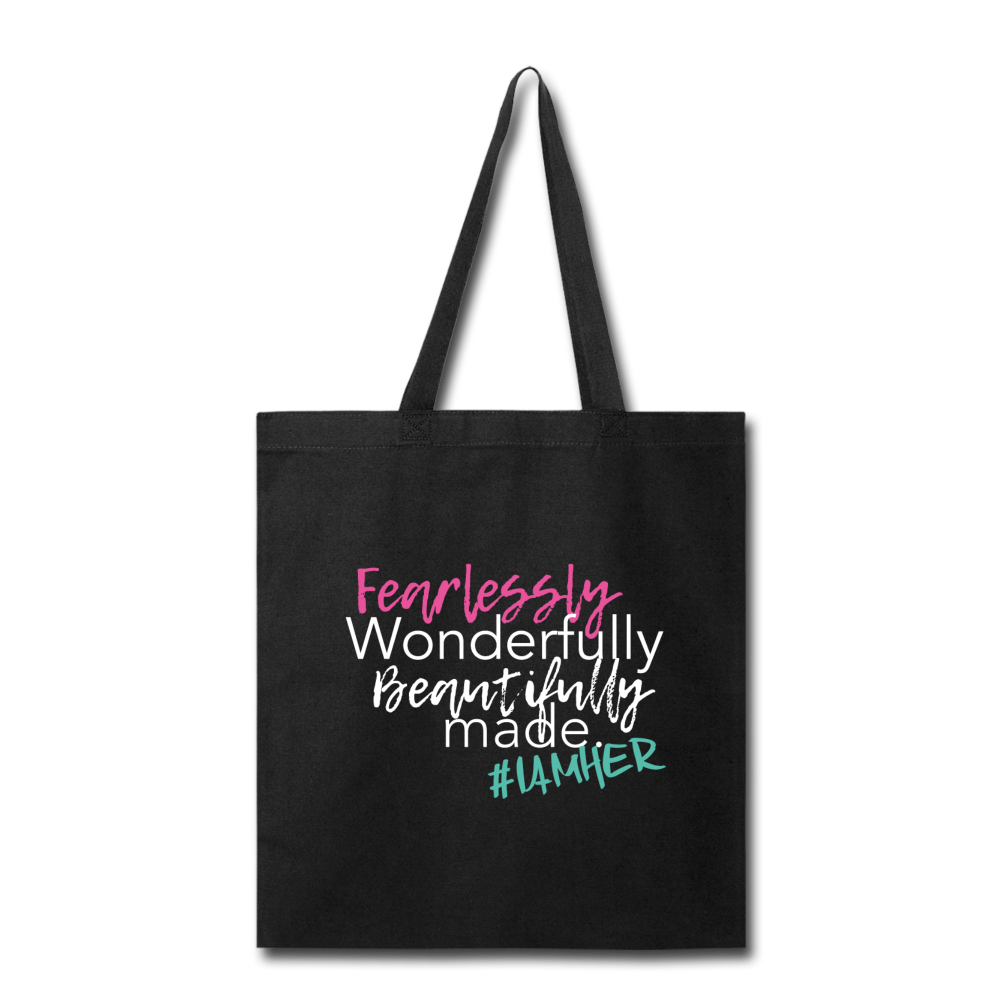 Fearlessly, Wonderfully and Beautifully Made – Canvas Tote Bag - I AM HER Apparel