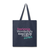 Fearlessly, Wonderfully and Beautifully Made – Canvas Tote Bag - I AM HER Apparel