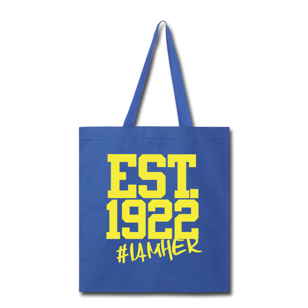 Sigma Gamma Rho Inspired EST.1922 - Canvas Tote Bag - I AM HER Apparel