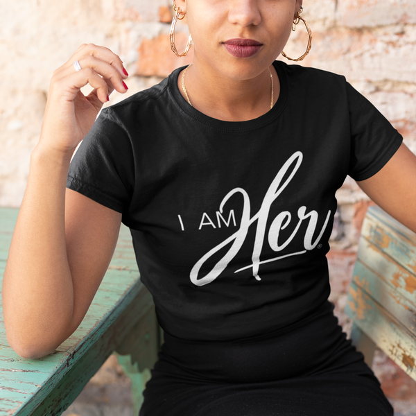 I AM HER Signature Women's Black Tee – I AM HER Apparel